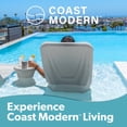 thumbnail image 7 of Coast Modern In Pool Lounge Chair - Waterproof & Weighted Chaise Lounger - Outdoor Pool Furniture for Patio or In Baja Shelf, Gray, 7 of 7
