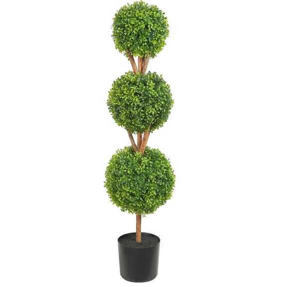 VEVOR 4' Artificial Topiary Tree Faux Plant w/ Replaceable Leaves Home Decor