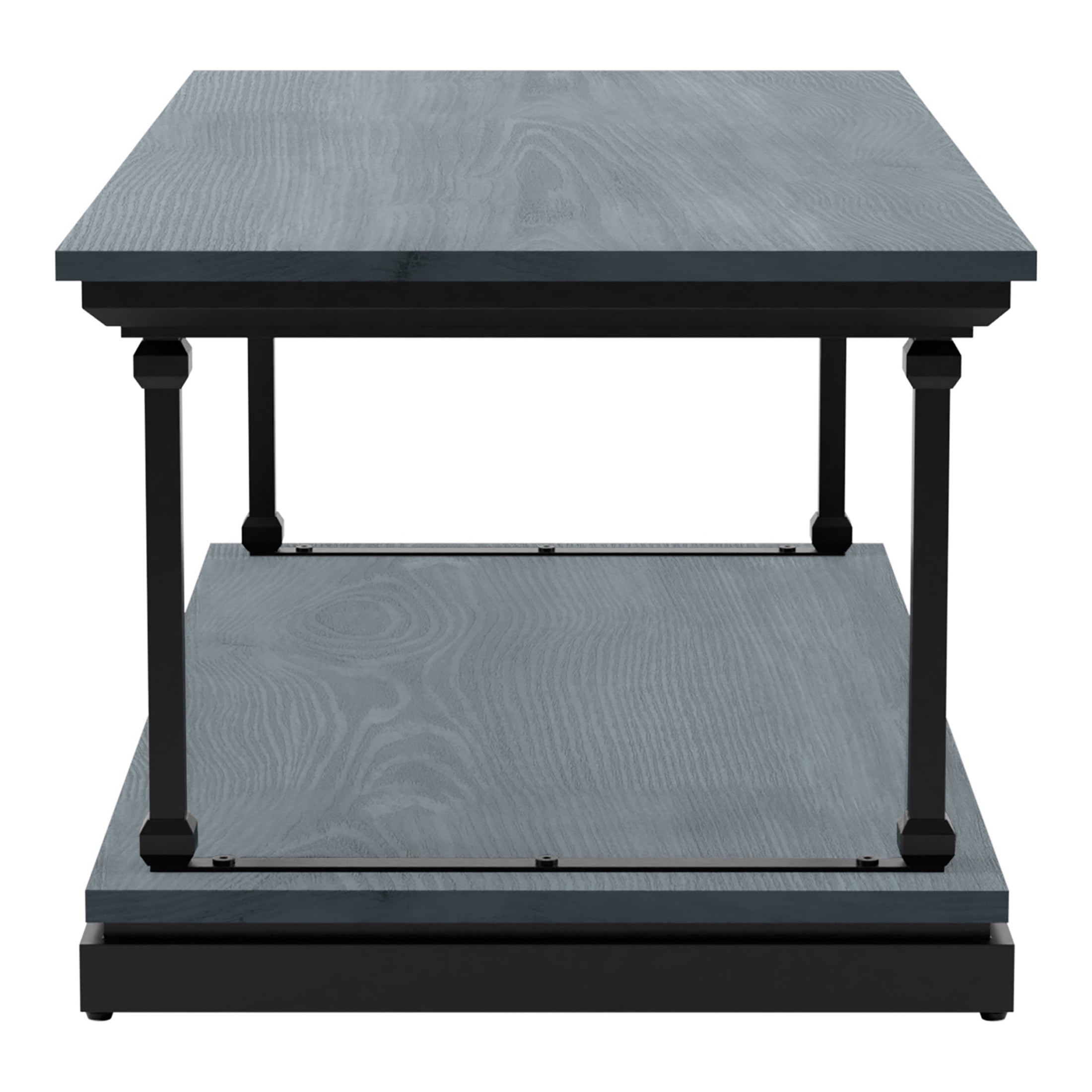 Furniture of America Laem 1-Shelf Coffee Table, Antique Blue