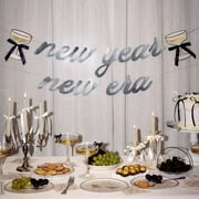 XH New Year, New Era Iridescent Banner - 2 pcs 5 Ft. | NYE Party Decorations, 2026 Decor, Happy New Year Decorations, Cheers Coquette