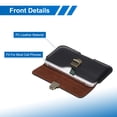 thumbnail image 3 of Teléfono Cinturón Soporte Estuche para 5.2-6.1 Celular Teléfonos, Horizontal Cuero Teléfono Cinturón Bolsa para Hombre Mujer con Clip Bucle, Negro, 3 of 7