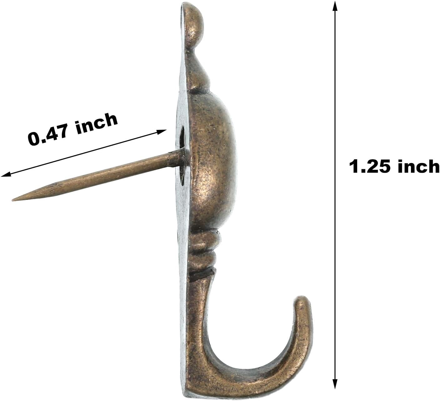 Pin Hooks Push Pin Hanger, Picture Hanging Nails for Home Office Fabric Wall Wooden (Retro Gourd Style)