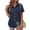 Deep Blue, variant on MOYIKO Womens Button Down Shirts Short Sleeve Shirt Collared Casual Work Blouses Summer Tops with Pockets