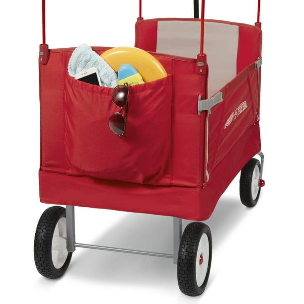 Radio Flyer 3-in-1 Kids Wagon with Canopy for Playgrounds