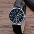thumbnail image 2 of YATLTE Men's Leather Quartz Watch, Quartz Wrist Watch Dial Leather Strap Watches, 2 of 3