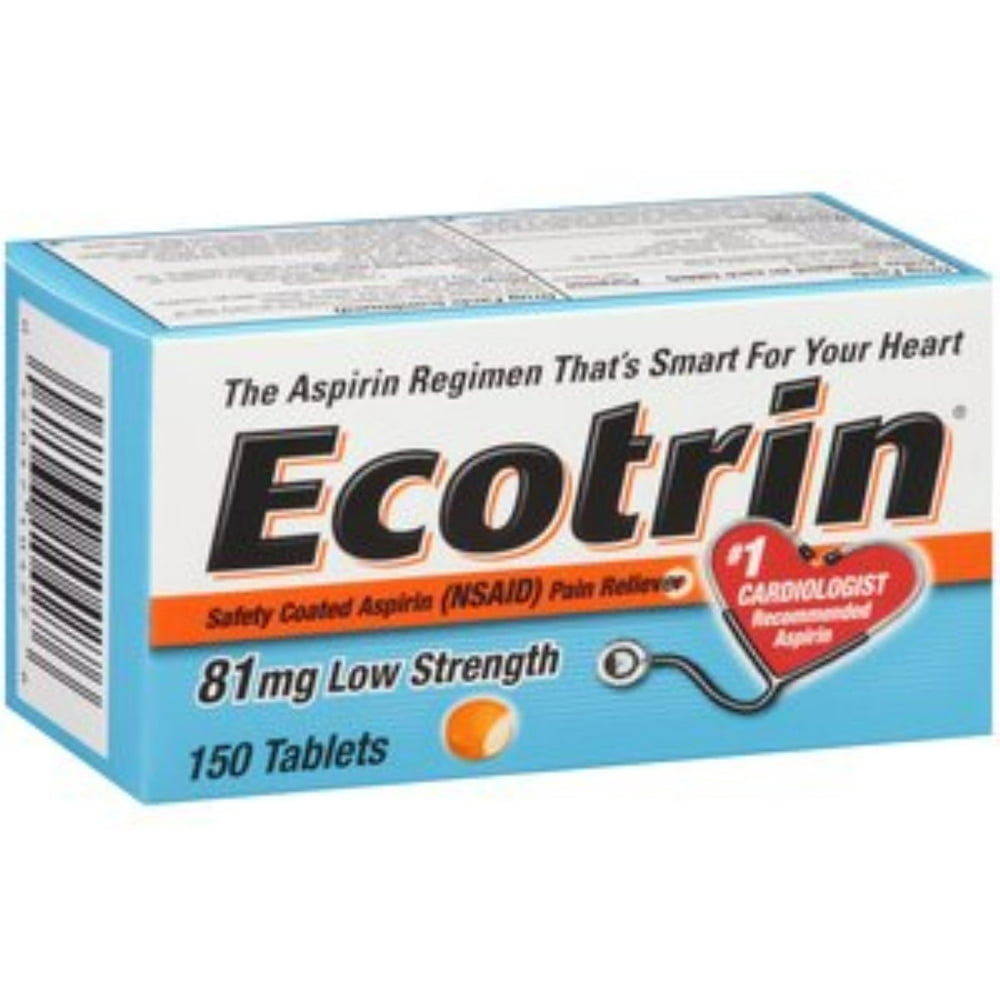 Ecotrin 81 mg Safety Coated Enteric Aspirin, Low Strength Tablets 150