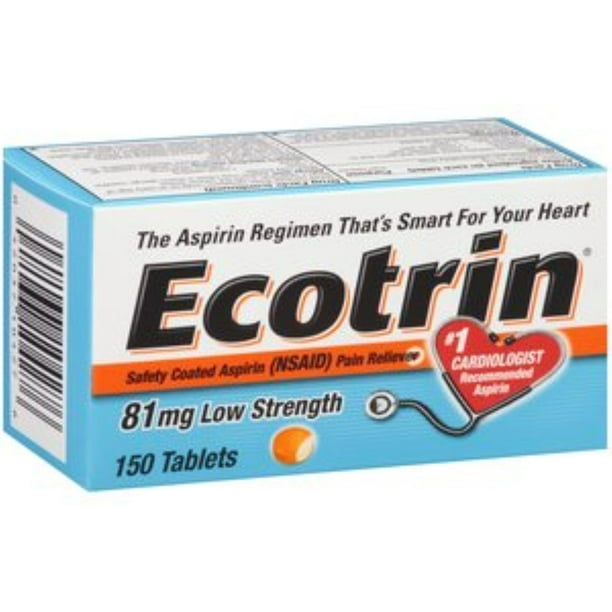 Ecotrin 81 mg Safety Coated Enteric Aspirin, Low Strength Tablets 150
