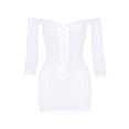 thumbnail image 1 of Intimates Wrap Hip Skirt Open Cut Long Sleeve Tight Mesh Coat W531, 1 of 2
