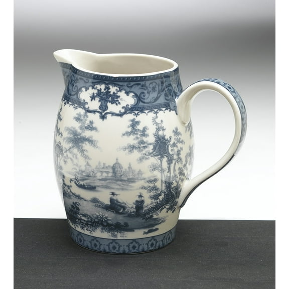 AA Importing AAI Small Porcelain Pitcher, Blue and Cream