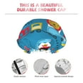 thumbnail image 5 of Balery Transportations With Cute Animals Shower Caps, Double Layer Waterproof Shower Cap, Double Layers Reusable Shower Cap With Soft Comfortable For Long Thick Hair Soft Bath Shower Hair Caps, 5 of 9