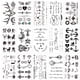 thumbnail image 1 of Adhesivo temporal para tatuajes Glaryyears, negro, 20 hojas, 1 of 4