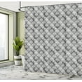 thumbnail image 4 of Ambesonne Damask Grey Shower Curtain, Vintage Floral Damascus, 69"Wx70"L, Dimgray and White, 4 of 4