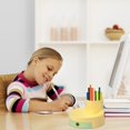 thumbnail image 2 of bbymog Organizer Large Capacity Desk Organizer Multifunctional Plastic Pen Cup Kids Colorful Pencil Pot Desktop Storage Tube Yellow Free Size, 2 of 8