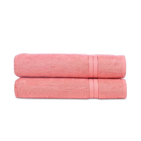 Casa Lino 2Pc Premium Bath Sheets (Extra Large) for Adults (72" x 36") - 100% Cotton, 400GSM, Ultra Absorbent (Soft Berry)