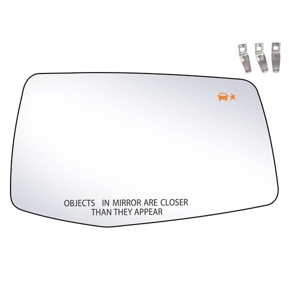 Passenger Side Replacement Mirror Glass - compatible with Chevy & GMC vehicles - Silverado 1500 2019-2024, Sierra 1500 2019-2024 - Heated with Blind Spot Detection, w/o Auto Dimming, 84309705