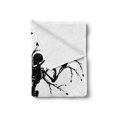thumbnail image 2 of Skeleton Soft Flannel Fleece Throw Blanket, Creative Halloween Themed Design with Scary Bones Tree Gothic Art, Cozy Plush for Indoor and Outdoor Use, 50" x 70", Charcoal Grey and White, by Ambesonne, 2 of 5