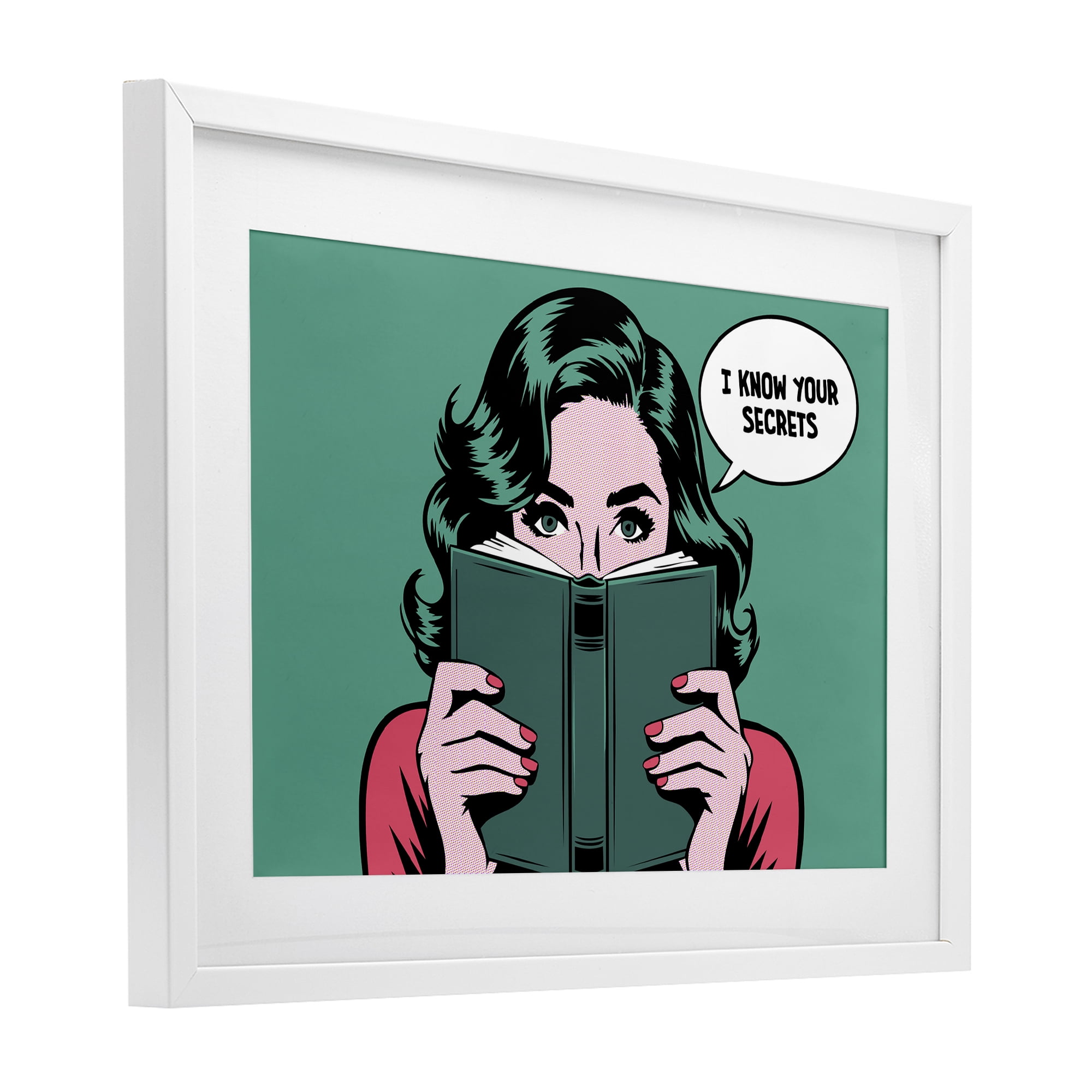 Stupell Industries Know Your Secrets White Framed Print Under Glass, design by Andreas Magnusson