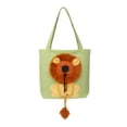 thumbnail image 2 of Lion Shaped Pet Carrier Tote Bag, 17.32 x 15.75 Inch Canvas Shoulder Bag with Head Hole and Adjustable Drawstring, Portable Pet Carrier for Small Dogs and Cats, 2 of 4
