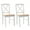 White, variant on Duhome Set of 2 Dining Chairs with Solid Wood Armless Cross back for Dining Room Kitchen Farmhouse Walnut 2 Pack