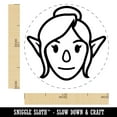thumbnail image 2 of Elf Female Character Face Self-Inking Rubber Stamp Ink Stamper - Black Ink - Medium 1 Inch, 2 of 7