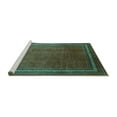 thumbnail image 2 of Ahgly Company Machine Washable Indoor Rectangle Persian Turquoise Blue Traditional Area Rugs, 2' x 5', 2 of 4