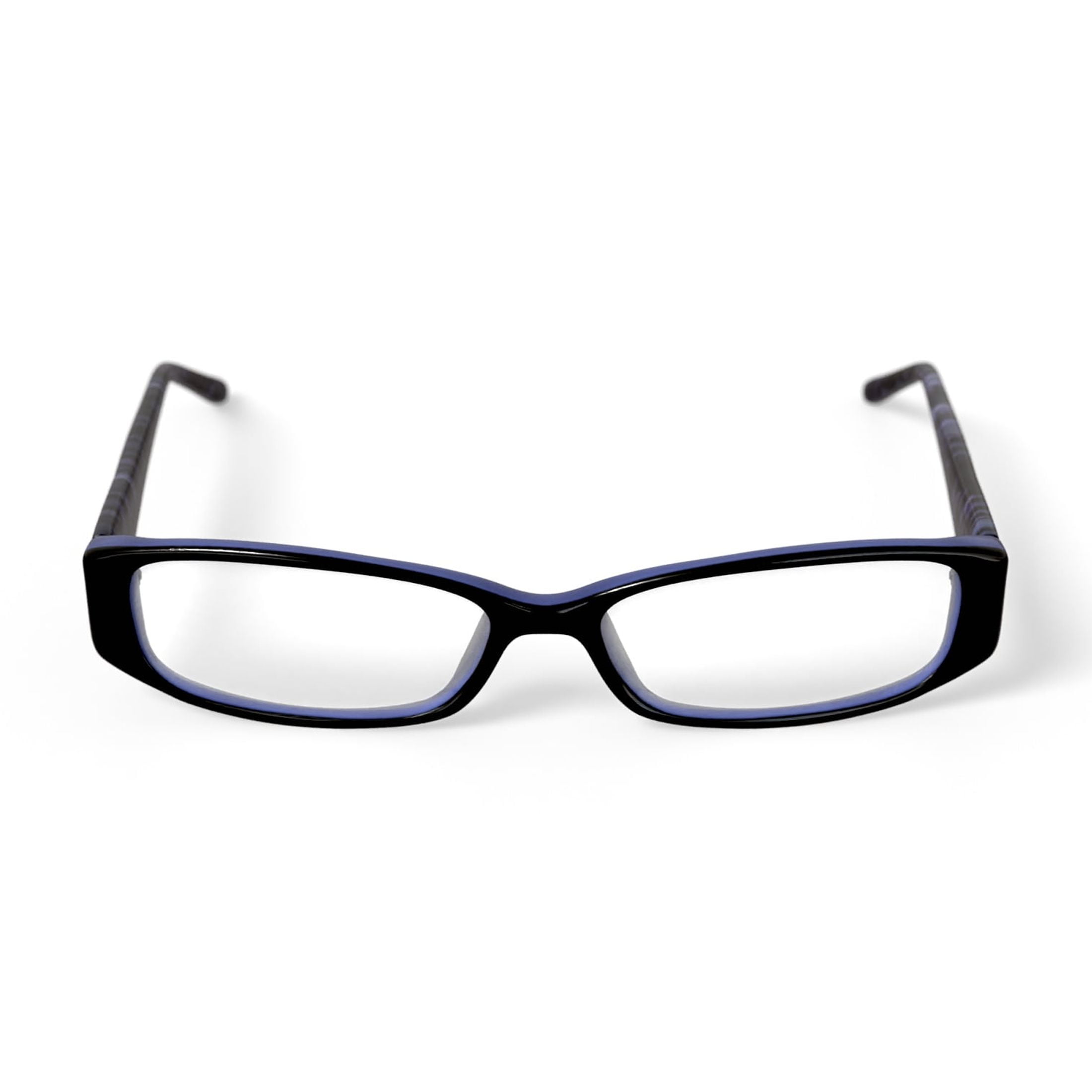 Walmart Women's FM14111 Rectangular Prescription Eyeglasses with Case, Black/Purple