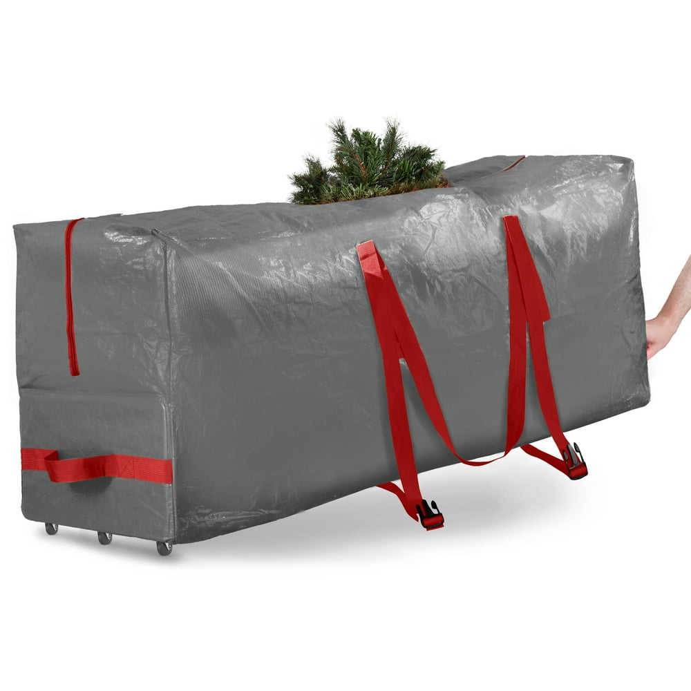 Rolling Large Christmas Tree Storage Bag Fits Upto 9 ft. Artificial