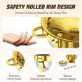 thumbnail image 4 of WARMOUNTS Gold Chafing Dishes for Buffet 4 Pack, Stainless Steel Chafing Dish Buffet Set 5QT, Round Chafing Dishes with Lid & Holder, Mirror-Polished No Finger Cuts for Party Catering Events Wedding, 4 of 11