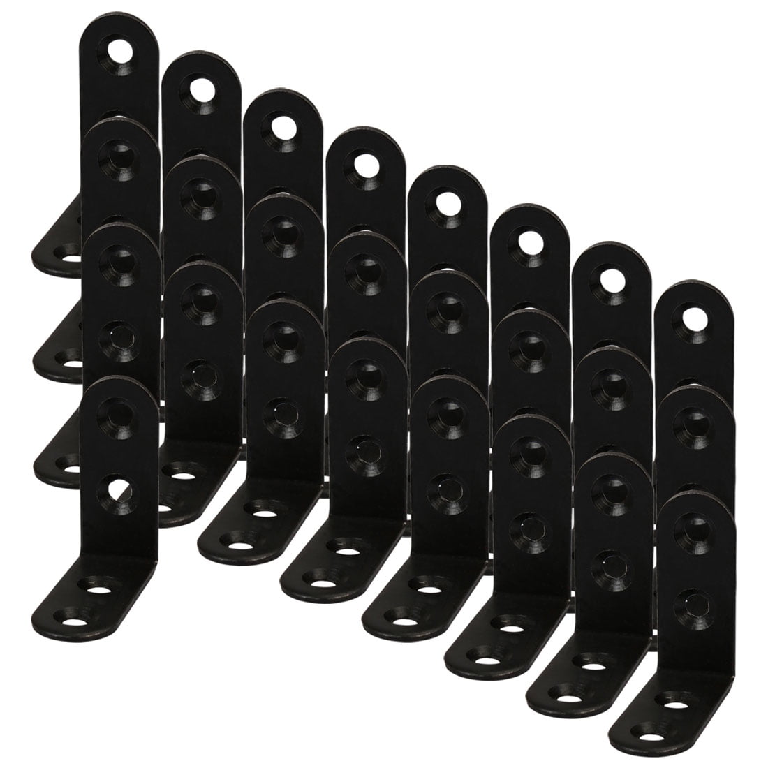 40 x 40mm Angle Bracket Metal Black L Shaped Angle Brackets Corner