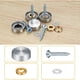 thumbnail image 3 of Paquete de 20 tornillos de espejo cepillados, tornillos decorativos de acero inoxidable de 16mm, clavos de espejo para mesas de espejo, placas de baño, 3 of 5