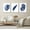 White, variant on PixonSign Adhesive Wall Art Navy Blue Plam Leaves Posters, Set of 3 Nature Wilderness Tropital Botanical Illustrations Wall Decor, Flowers Canvas Prints for Home Decor - 8"x10"
