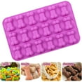thumbnail image 5 of Chocolate Mold Food Grade, Flexible, Non-Stick, Creative Shape, Heat-Resistant, Purple Color, 3D Dog Bone Ice Tray Chocolate Jelly Candy Mold for Home, 5 of 8
