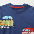 thumbnail image 5 of Tfken Toddler Boys Sweatshirt Fashion Crew Neck Car Print Pullover Shirts Fall Blue Tops Size 3-4 Years, 5 of 6