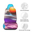 thumbnail image 4 of Naloa Lizard With Sunglasses Colorful Car Seat Covers Universal Front Seat Coves for Car Accessories ,Padded Car Covers for Automotive, SUV, Truck, and Van, 4 of 5