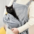 thumbnail image 4 of Delantal de felpa para gato Facailaifu, suave, tipo bolsa de viaje para dormir, 4 of 8