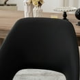 thumbnail image 2 of YOUNIKE Mid-Century Modern Dining Chairs Set of 2, 20.1"W Faux Leather Kitchen Chairs, Upholstered Armless Chairs with Metal Legs, Black, 2 of 20