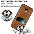 thumbnail image 3 of Compatible with Magsafe 2 in 1 Detachable for iPhone 15 Wallet Case with Card Holder Women Men, Magnetic PU Leather RFID Blocking Flip Kickstand Credit Slots,for iPhone 15, Darkbrown, 3 of 11