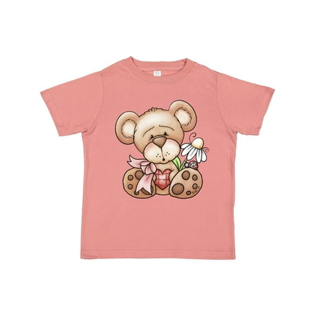 

Inktastic Teddy Bear Ladybug Daisy Flower Gift Toddler Toddler Girl T-Shirt