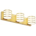 thumbnail image 2 of LIGHTINN 3-Light Bathroom Vanity Light Modern Acrylic LED Bathroom Light 20.5inch Wall Light LED 6000K White Bathroom Lighting (Gold), 2 of 7