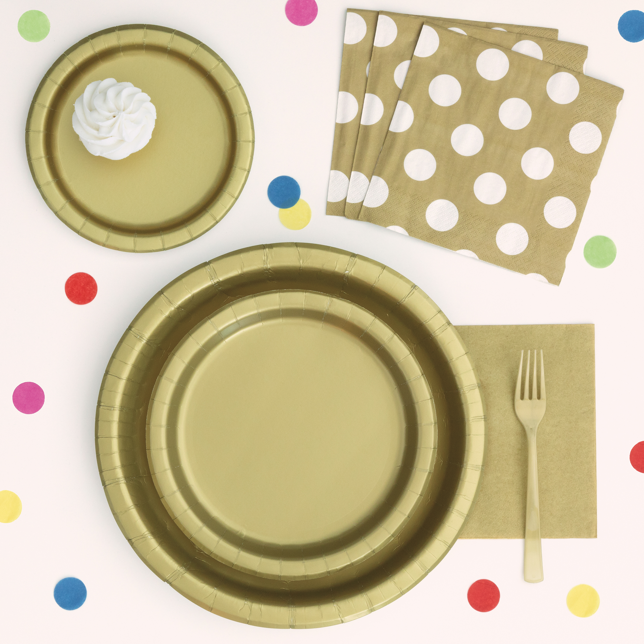 Way to Celebrate! Gold Paper Dinner Plates, 9in, 55ct - image 5 of 6