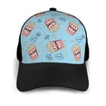 thumbnail image 3 of Naloa I Am A Fan Popcorn Adult adjustable Print Baseball Hat, Patchwork curved brim baseball capfor Men and Women, One Size, 3 of 5
