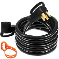 KFFKFF 50ft 50A RV Extension Cord, 6AWG/3C   8AWG/1C Heavy Duty Power Cable with N14-50P/R Plug, Extension Power Cord for RV Trailers, Motorhomes, and Campers, 125/250V