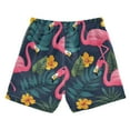 thumbnail image 7 of FORMRS Boys Swim Trunks Quick Dry Mesh Liner Boardshorts Sizes XS-XL, Yellow Floral Flamingo, 7 of 7