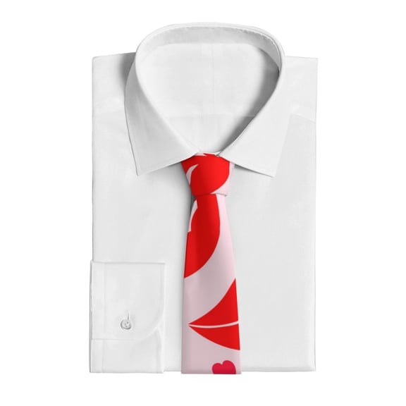 Uemuo Lips Kiss Pattern Men's Necktie Classic Silk Tie Woven Jacquard Neck Ties Business Necktie Gift for Men