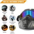 thumbnail image 3 of DEXIMRO Motorcycle Goggles, Windproof Dirt Bike Helmet Riding Goggles with Removable Face Mask, Motorcycle Accessories (Colorful), 3 of 6