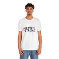 thumbnail image 5 of Brave And Strong Unisex Jersey Short Sleeve Fight Breast Cancer T-Shirt, 5 of 10