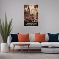 thumbnail image 5 of London Retro Travel Poster Vintage City Tourism Wall Art Featuring Big Ben Print Poster, 5 of 8