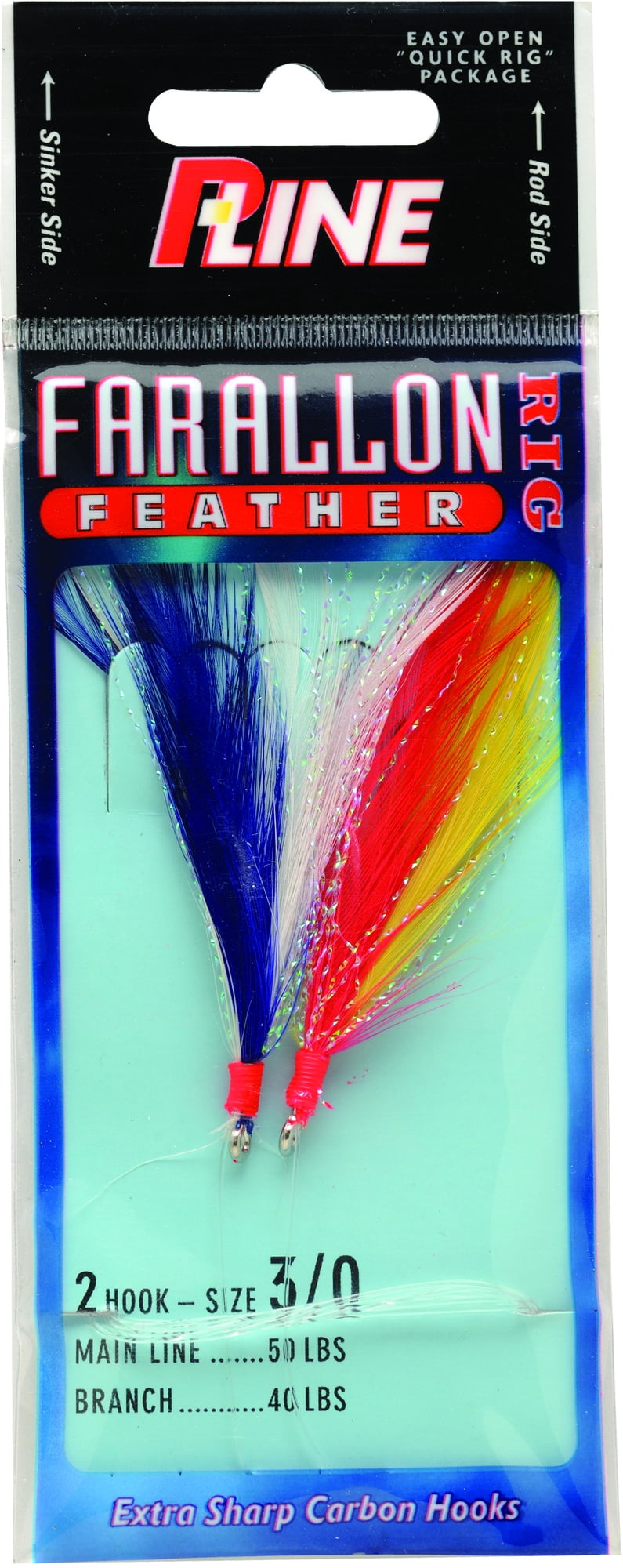 Esca Da Pesca P-Line Farallon In Piuma | Jig Con 2 Ami, Artificiale, Per Pesca In Mare E Lago