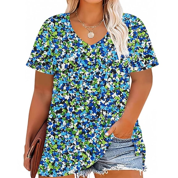 LiMoi Short Sleeve Shirts Womens Tops Trendy Spring T Shirts Graphic Plus Size Shirts New Arrivals