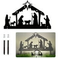 Metal Nativity Scene Silhouette, Outdoor Nativity Silhouette, Holy
